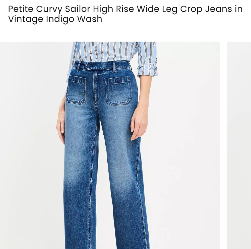 LOFT Petite 12  Wide Leg Jeans